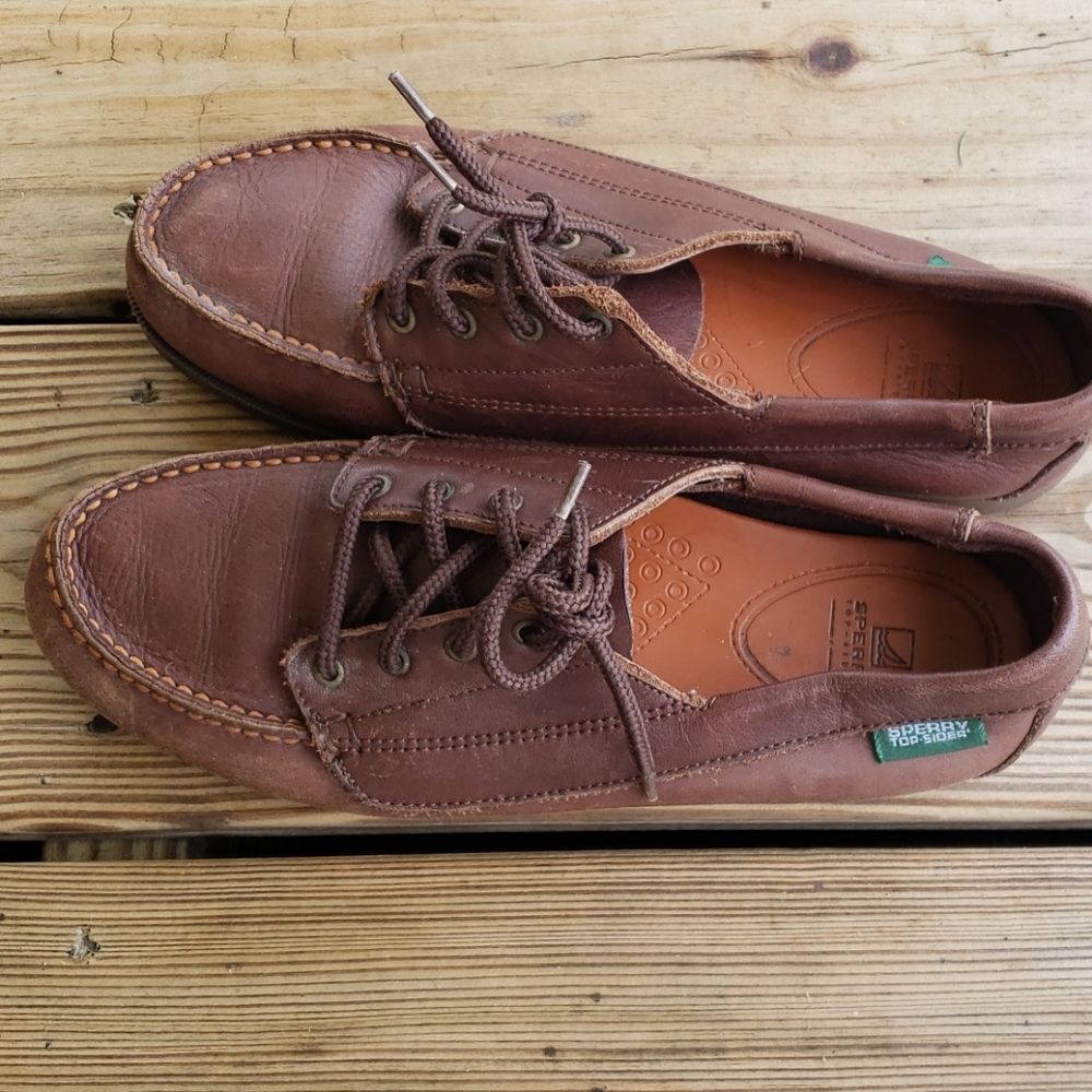 Sperry women's leather topsiders shoes, size 5.5N - Picture 4 of 8